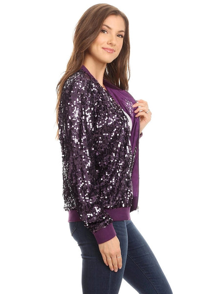 Sequin Bomber Jacket