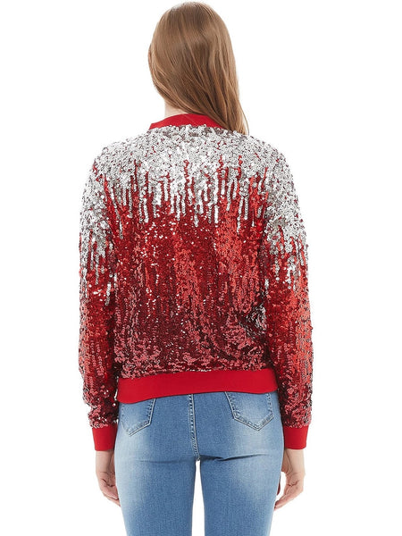 Sequin Bomber Jacket