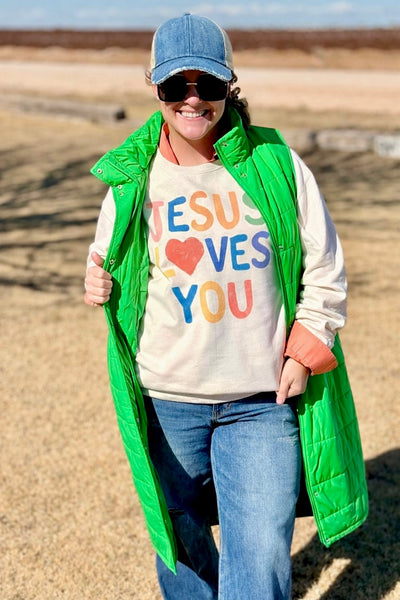 Jesus Loves You Colorful - Tee or Sweatshirt