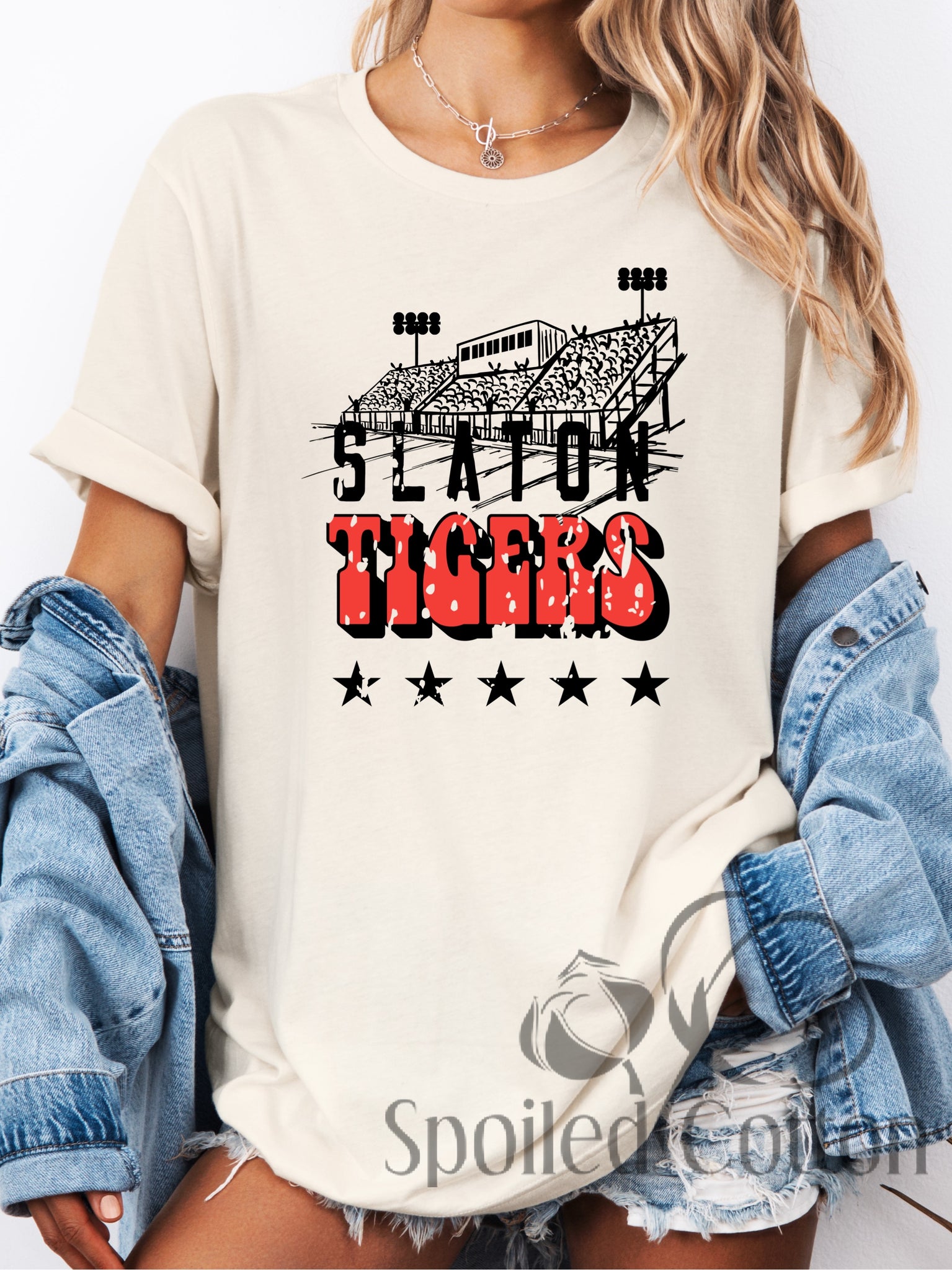 Stadium School Spirit Slaton Tigers