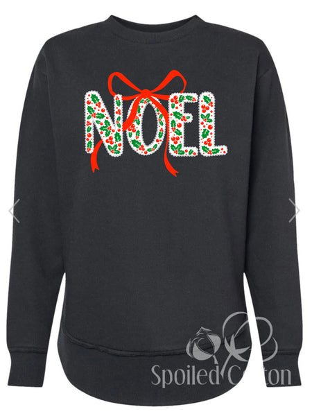 PREORDER GLITTER Lace Scalloped Holly Berry Noel
