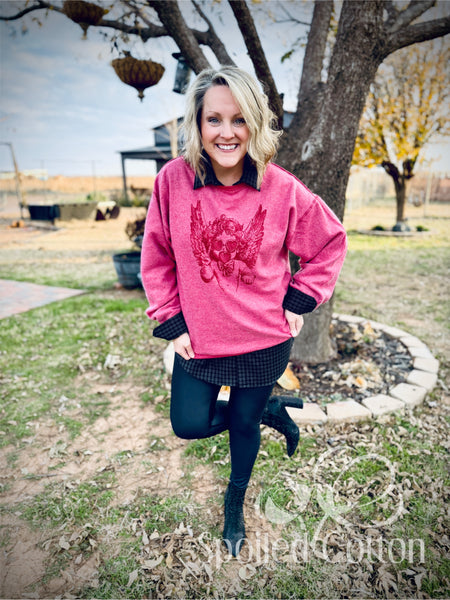 Bubble Gum Cupid Inside Out Sweatshirt