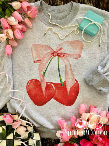 Soft Girls Bow and Cherries
