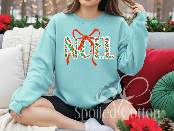 PREORDER GLITTER Lace Scalloped Holly Berry Noel