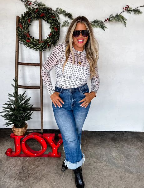 PREORDER Holiday Dress It Up Mesh Tops