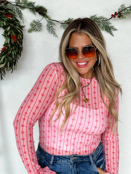 PREORDER Holiday Dress It Up Mesh Tops