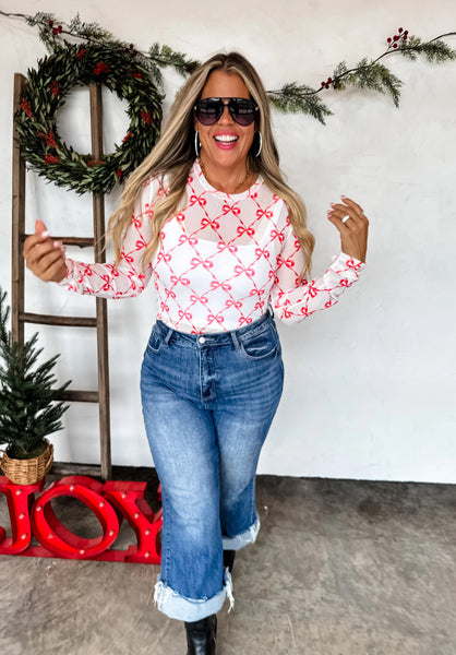 PREORDER Holiday Dress It Up Mesh Tops
