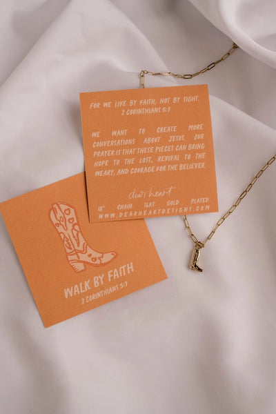 Walk By Faith Charm Necklace I Christian Jewelry