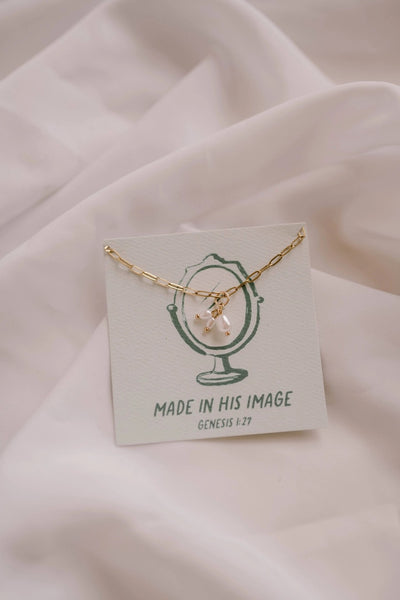 Made in His Image Charm Necklace I Christian Jewelry