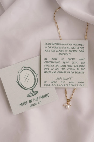 Made in His Image Charm Necklace I Christian Jewelry
