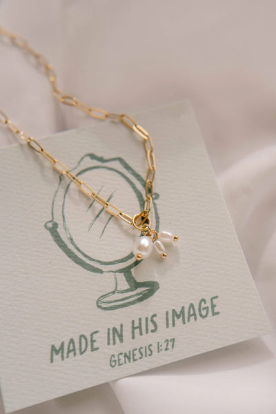 Made in His Image Charm Necklace I Christian Jewelry