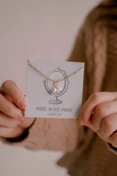 Made in His Image Charm Necklace I Christian Jewelry