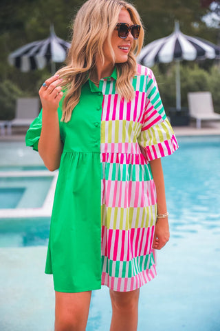 New To Town Dress - GREEN