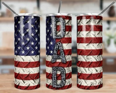 American Flag Dad Tumbler